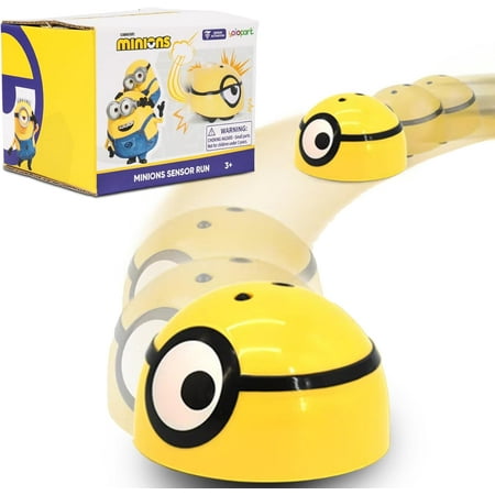 YOLOPARK Minions Sensor Run Remote Control Toy,Despicable Me Voice & LED Effects, Obstacle Avoidance toys for pets and Kids Age 3+ Year Old