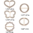 thumbnail image 4 of 5PCS Silk Scarf Ring Clip T-shirt Tie Clips for Women Fashion Metal Rhinestone Heart Flower Butterfly Circle Clip Shawl Scarves Clasp Dress Accessories Jewelry Buckle Clothing Ring Wrap Holder, 4 of 14