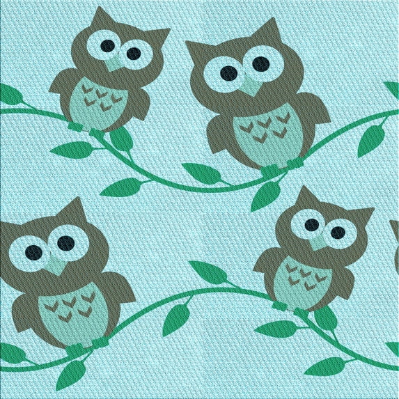 Ahgly Company Machine Washable Indoor Square Transitional Tron Blue Area Rugs, 8' Square