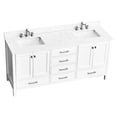 thumbnail image 3 of 72"x22" Solid White Product - Faucet Holes for Convenience - Bathroom Usage - Attractive Look, 3 of 7