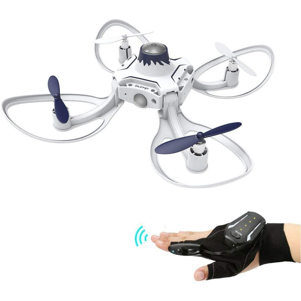 BUMP F 5 Volcano  Hand Sensor  Control Drone White and Blue  BUMP F 5 Volcano  Hand Sensor  Control Drone White and Blue