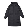 thumbnail image 5 of Cnbwig Winter Jacket for Womens Hooded Winter Long Coat for Heavy Duty Insulated Thermal Overcoat with Knee Length Warm Windproof Outerwear Fashion New Keep Warm Jacket Black L, 5 of 5