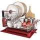 thumbnail image 1 of Escurridor de Trastes Acero Inoxidable para Mostrador de Cocina, Escurridor de Platos con Soporte para Copas de Vino, Estante para Cubiertos y Almohadilla de Secado Adicional, 1 of 6