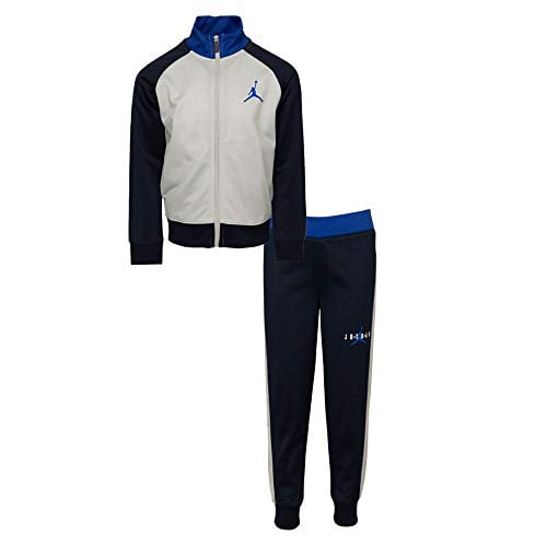 Jordan Nike Baby Boys Jumpman Jacket Jogger Pants 2 Piece Set Obsidian 656461-695 Grey, 24 Months
