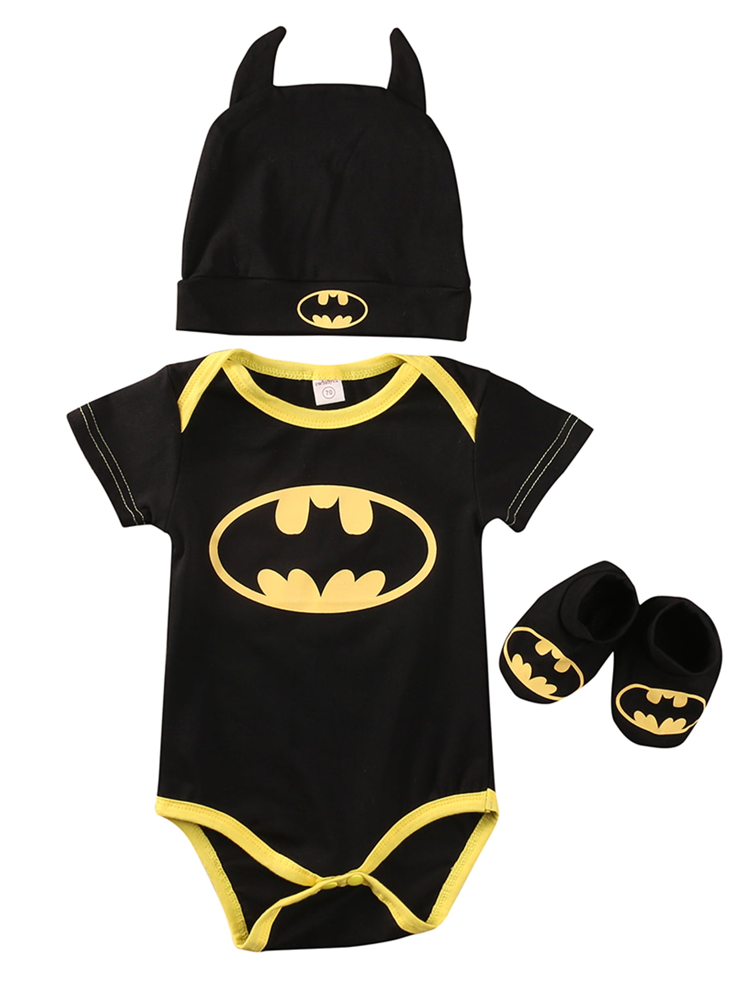 Newborn Baby Boy Batman Superman Romper Bodysuit Jumpsuit Outfit Costume Clothes 