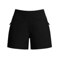 thumbnail image 5 of hoksml Women High Waist Quick Dry Hiking Shorts, Elastic Waist Athletic Shorts with Zipper Pockets, 5 of 7