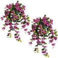 thumbnail image 2 of Nearly Natural UV-Resistant Artificial Bougainvillea Outdoor Hanging Plant - 28" - Purple - Set of 2, 2 of 9