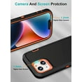 thumbnail image 5 of Entronix Heavy Duty Case Designed for iPhone 13 Mini, Shockproof Triple Layer Rugged Case (Orange), 5 of 6