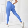 thumbnail image 2 of Womens Yoga Pants High Waist Thick Yoga Workout Running Stretchy Women's Pants Sky Blue L, 2 of 9