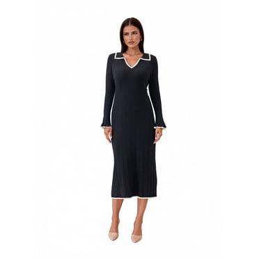 PRETTYGARDEN Women's Midi Sweater Dress, Sizes S-XXL