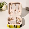 thumbnail image 6 of Banana Travel-Portable Square Jewelry Organizer Storage Box - Rings, Earrings, Necklaces, and Bracelets Holder for Girls and Women, 6 of 6