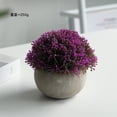 thumbnail image 4 of Mini Artificial Flower Arrangement In Ceramic Pot, High Simulation Plastic Green Purple White, 4.7 Inch Tabletop Decor For Living Room Desk Window, No Water Required, Small Gift, Shelf Accent, 4 of 6