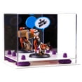 thumbnail image 3 of Versatile Acrylic Display Case - Small Rectangle Box with Mirror, Purple Risers and White Base 8.25" x 6" x 6.75" (A003-PR), 3 of 5