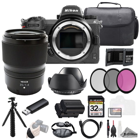 Nikon Z 7II   NIKKOR Z 35mm f/1.4 Lens  32GB   Ext Bat  3 PC Filter- Kit (International Version)