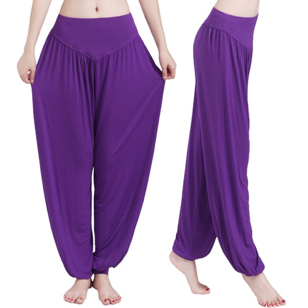 MKLEKYY Leggings para mujer, pantalones de yoga, pantalones deportivos para mujer, pantalones deportivos casuales de harén de gran tamaño para correr