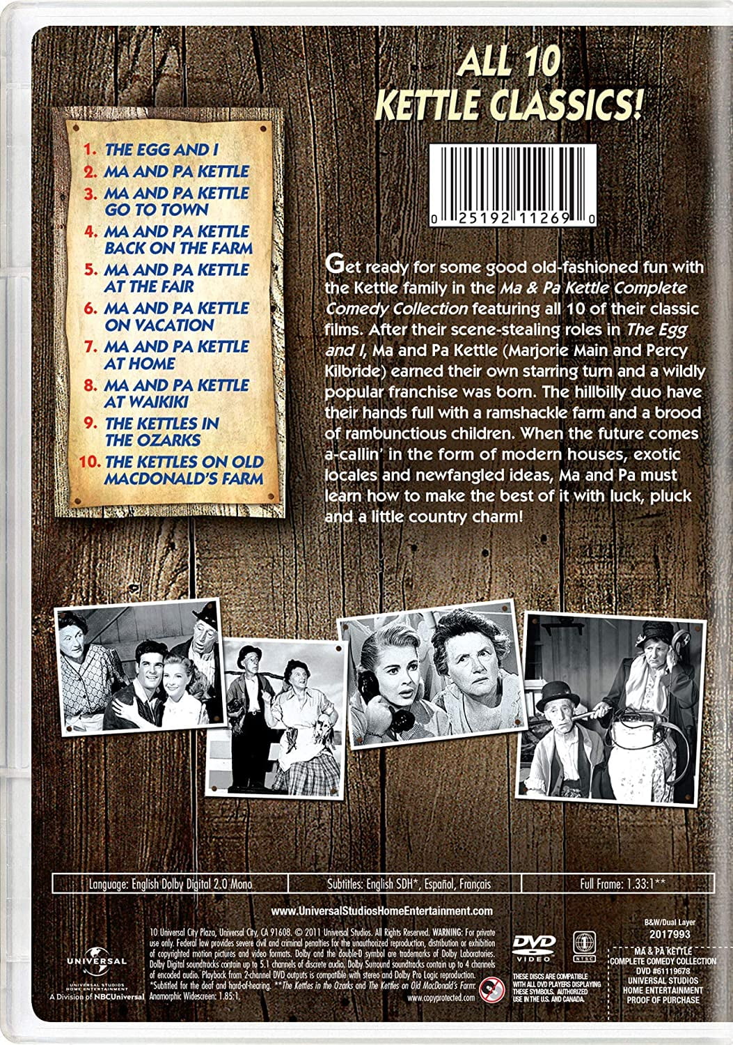 Universal Studios: Ma & Pa Kettle Complete Comedy Collection DVD