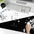 thumbnail image 2 of Black White Cherry Blossom Mouse Pad Japanese Sakura Death Life Flower Extended Desk Mat 80X30 cm Non-Slip Rubber Base Stitched Edge Large XL Playmat for Keyboard Gaming Laptop Desktop,31.5×11.8 Inch, 2 of 14