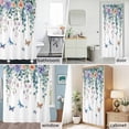 thumbnail image 6 of Flower Butterfly Fabric Shower Curtain Eucalyptus Leaves Washable Shower Curtains for Bathroom, Waterproof Bath Curtain with Hooks Home Decor 72x84in, 6 of 8