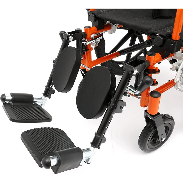 Ziggo ZREC1200 12 in. Ziggo Reclining Wheelchair, Orange