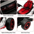 thumbnail image 5 of Electric Go Kart, 24V Kids Ride on Drift Car, 6.2-8.1 MPH, Built-in Music, Seat Belt, Variable Speed, Outdoor Ride On Toy For Kids Ages 6+, 5 of 7