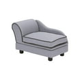 thumbnail image 5 of Teamson Pets Ivan Chaise Lounge Dog Bed with Storage for Pets up to 33 lbs, Gray, 5 of 11