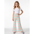 thumbnail image 2 of Girls Smart Wide Leg Trousers Comfort-Fit Bell Bottoms Casual Comfortable Pants for Youth Girls Age 4-12 Weekend Outfit, 2 of 6