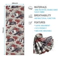 thumbnail image 2 of Beige Skull Crow Flower Pattern Hot Yoga Mat Towel Non Slip for Hot Yoga - Quick-Drying Yoga Mat Cover with 4 Corner Pockets with Travel Bag - Hot Yoga Towel Non Slip 74"x26", 2 of 6