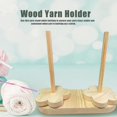 thumbnail image 4 of Yarn Holder Solid Wood Bobbin Cupcake Spindle Storage Winder Stand Fiber Crocheting Tool Kit, 4 of 5