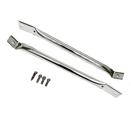 Fits 1970-1981 Camaro Chrome Steel Radiator Support Bars W/ Mounting Bolts