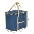 thumbnail image 2 of Unique Bargains 1 Pack Clothes Storage Bags Moving Bags Navy Blue 20*16*12in, 2 of 7
