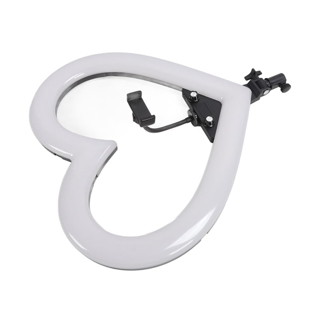 Heart Shaped LED Fill Light, Adjustable Brightness & Color, Multi Angle Rotation RGB Colorful Light for Beauty Photography, USB Charging