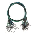 thumbnail image 1 of Uxcell Fil de Pêche, Fil de Pêche en Acier pour Eau Salée Lourde à Haute Résistance avec Pivot à Roulettes et Bouton-Pression Noir/bleu/vert, 1 of 5