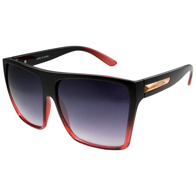 grinderPUNCH Lunettes de Soleil Aviateur Carrées Rétro Style Adulte Plates Grandes pour Hommes et Femmes