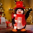 thumbnail image 2 of Pre-Lit 22" Tinsel Penguin, 2 of 4
