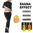 thumbnail image 3 of snilers Sauna Suit Women Plus Size Weight Loss Zipper Sauna Jacket Pants Set 2 Piece Sweat Suits for Gym Workout Exercise XXL, 3 of 5