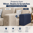 thumbnail image 6 of ABCISI 2Pcs Stretch Fabric Armrest Covers Anti-Slip Spandex Recliner Armchair Couch Armrest Protector Furniture Protector Armchair Slipcovers Navy, 6 of 7