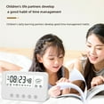 thumbnail image 3 of Linyer Living Room Desktop Digital Alarm Clock Plastic Timer Calendar Temperature Humidity Meter Low Noise Home Supplies White Type 1, 3 of 8