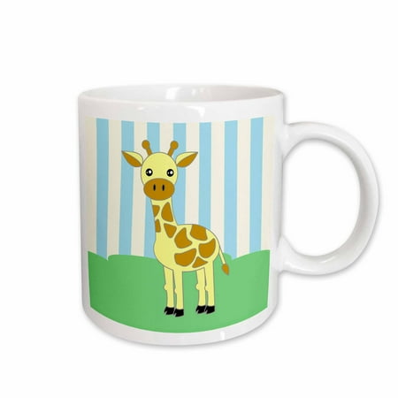 

3dRose Baby Animals Blue Giraffe Ceramic Mug 15-ounce