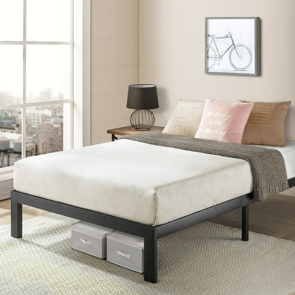 Crown Comfort Queen Size Heavy Duty Bed Frame Steel Slat Platform