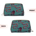 thumbnail image 3 of Picia Snake And Rose Print Leather Makeup Bag Make Up Bag Travel Toiletry Bag for Her Girlfriend Teacher Teen Girl Gifts, 3 of 8