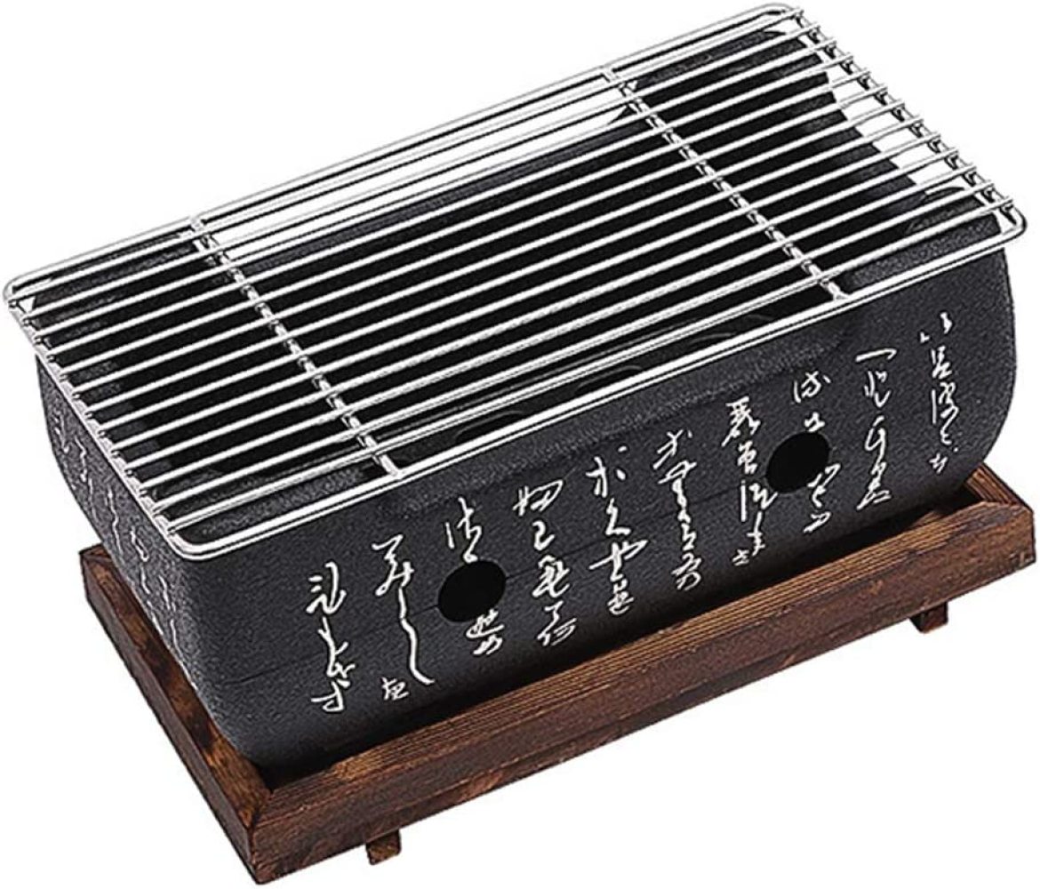 Charcoal BBQ Grill Japanesestyle Portable Yakiniku Grill Rectangle