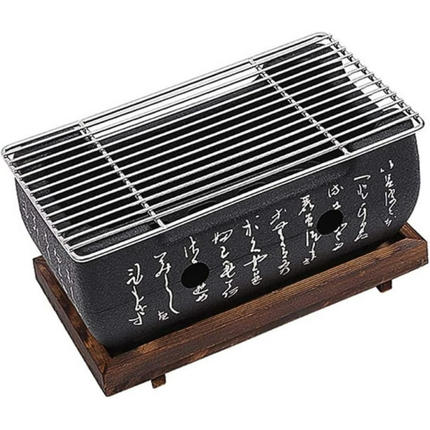 Charcoal BBQ Grill Japanese-style Portable Yakiniku Grill Rectangle ...