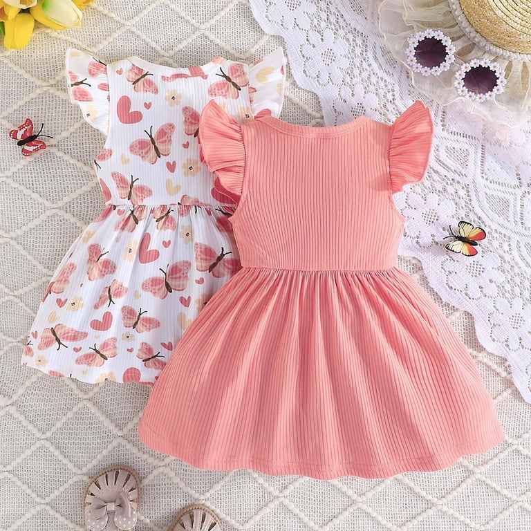 betsey johnson pink velvet dress Baby Girl Dresses Perfect for 1st birthday outfit Lucy Puff Sleeve Candy Pink
