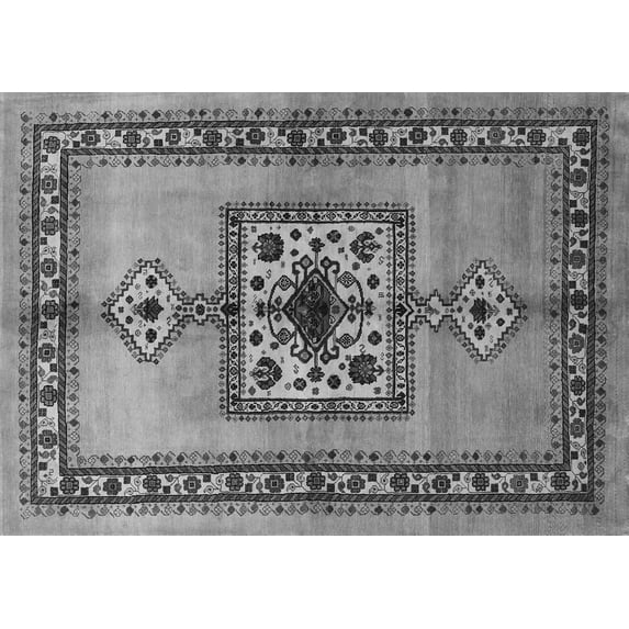 Ahgly Company Indoor Rectangle Persian Gray Traditional Area Rugs, 8' x 10'