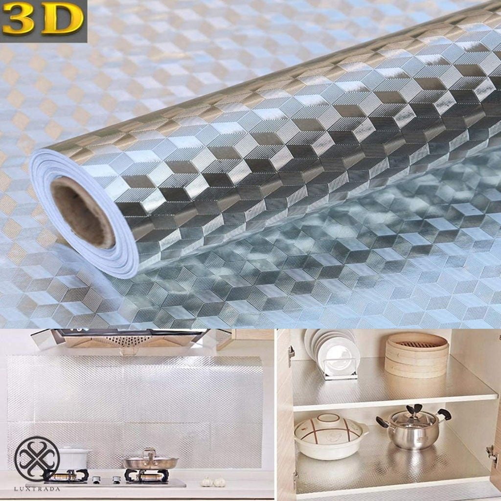 Luxtrada 1Pack Waterproof OilProof Kitchen Wall Sticker Self Adhesive