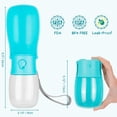 thumbnail image 4 of Botella de agua plegable para perros, botella de agua para perros de 280 ml, botella de agua portátil para perros para paseos al aire libre y viajes - Azul, 4 of 5