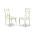 thumbnail image 5 of FurniFact Linen White Dining Chair, Wooden Seat, Double X-Back, Set of 2, Solid Wood, 5 of 5