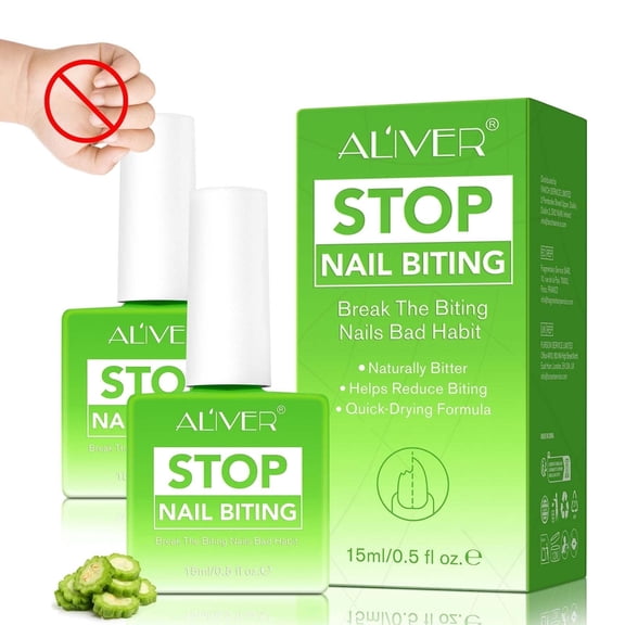 Nail Biting PreventionFor Kids, Nail Biting Prevention, Quick Dry, for Nail Care, Naturally Bitter (15ml) - 2Pack