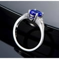 thumbnail image 4 of 1 Carat Oval Sapphire Womens Ring 925 Sterling Silver September Birthstone Blue Ring Jewelry Mother Grandma Birthday Christmas Valentines Day Gift, 4 of 4