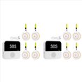 thumbnail image 1 of 2X Inalámbrico WiFi Buscapersonas para Cuidadores de Ancianos Botón de Llamada SOS de Alerta SOS de Emergencia para Pacientes de la Tercera Edad Ancianos(B), 1 of 5